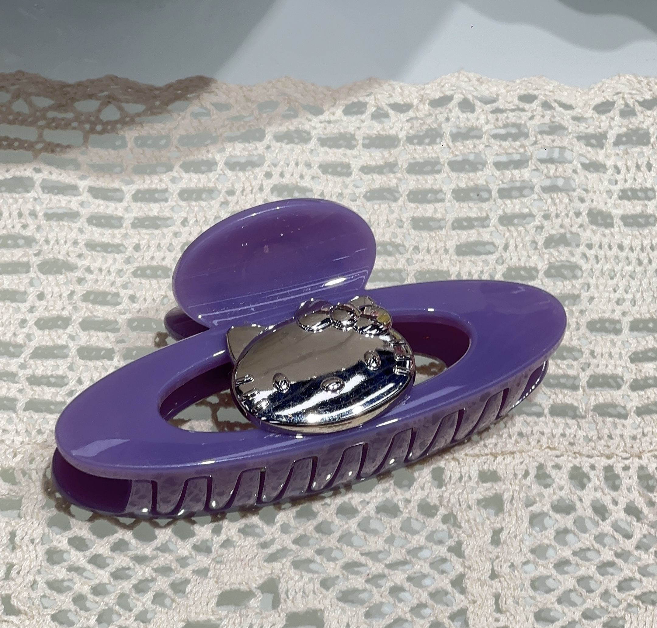 紫色kt猫头抓夹抓夹