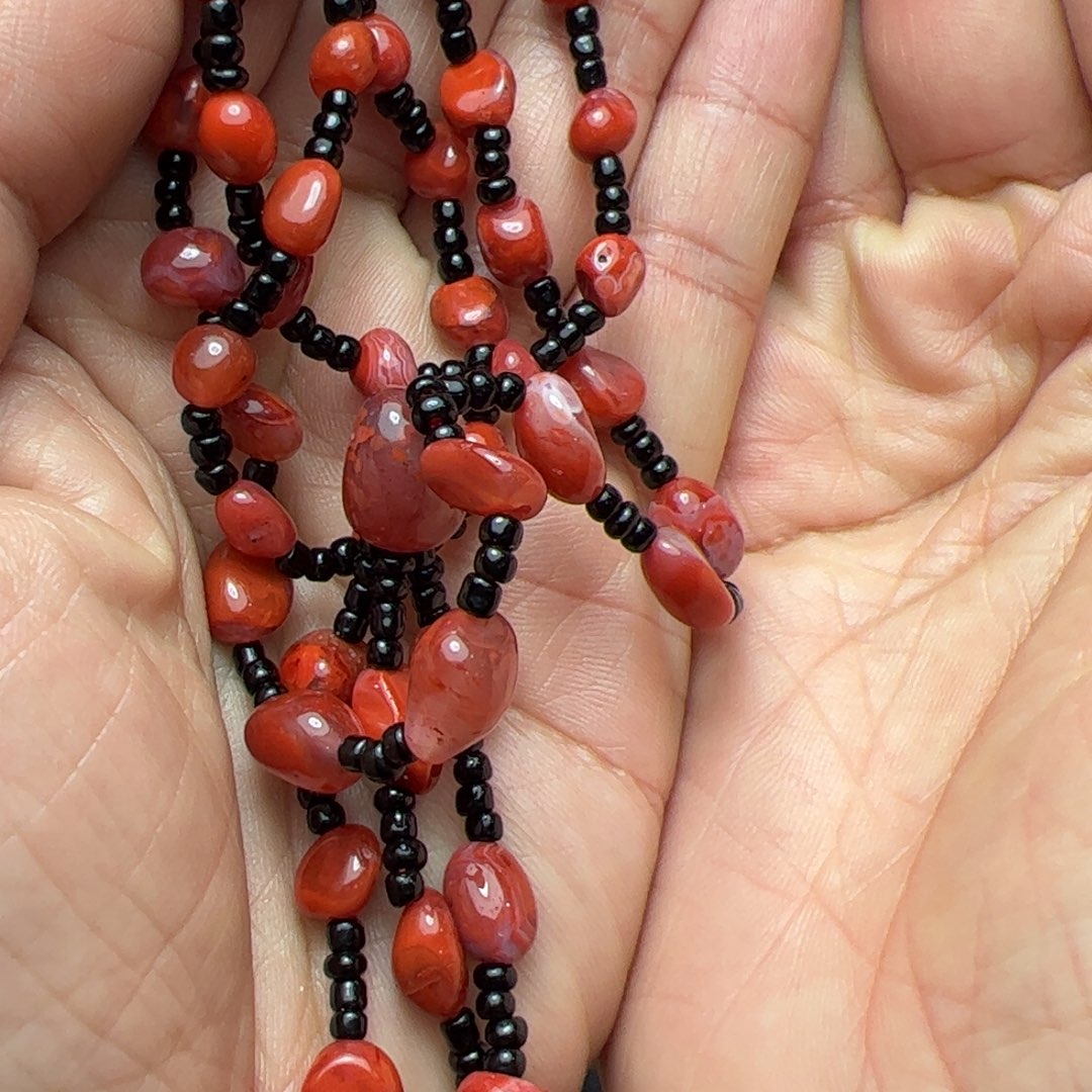 南红玛瑙未镶嵌项链