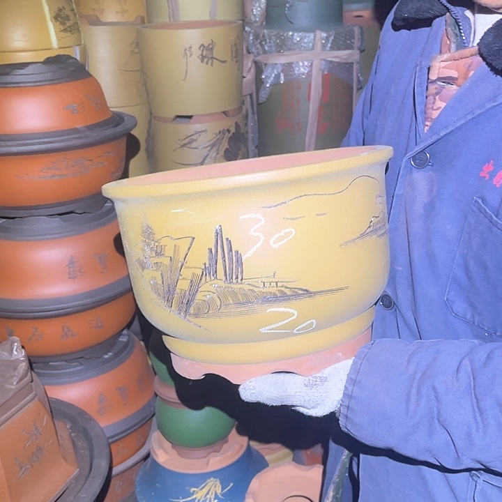 紫砂紫砂花盆也太