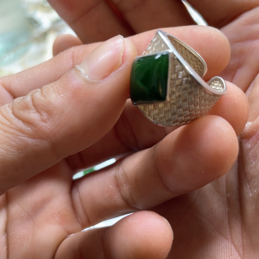 和田玉银S925镶嵌颈饰