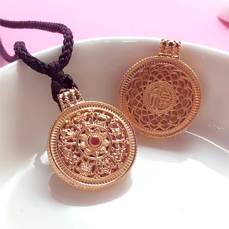 培育红宝石八宝罗盘气质14K玫瑰金百搭项链多样性发货只发一件