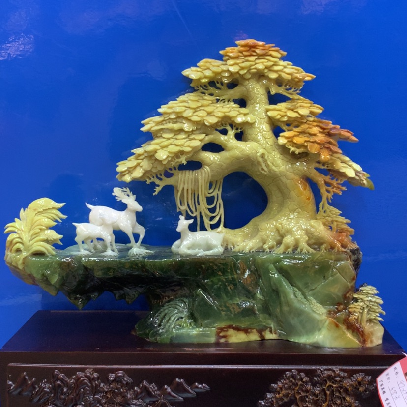 【闪购商品】蛇纹石玉摆件覆膜未镶嵌