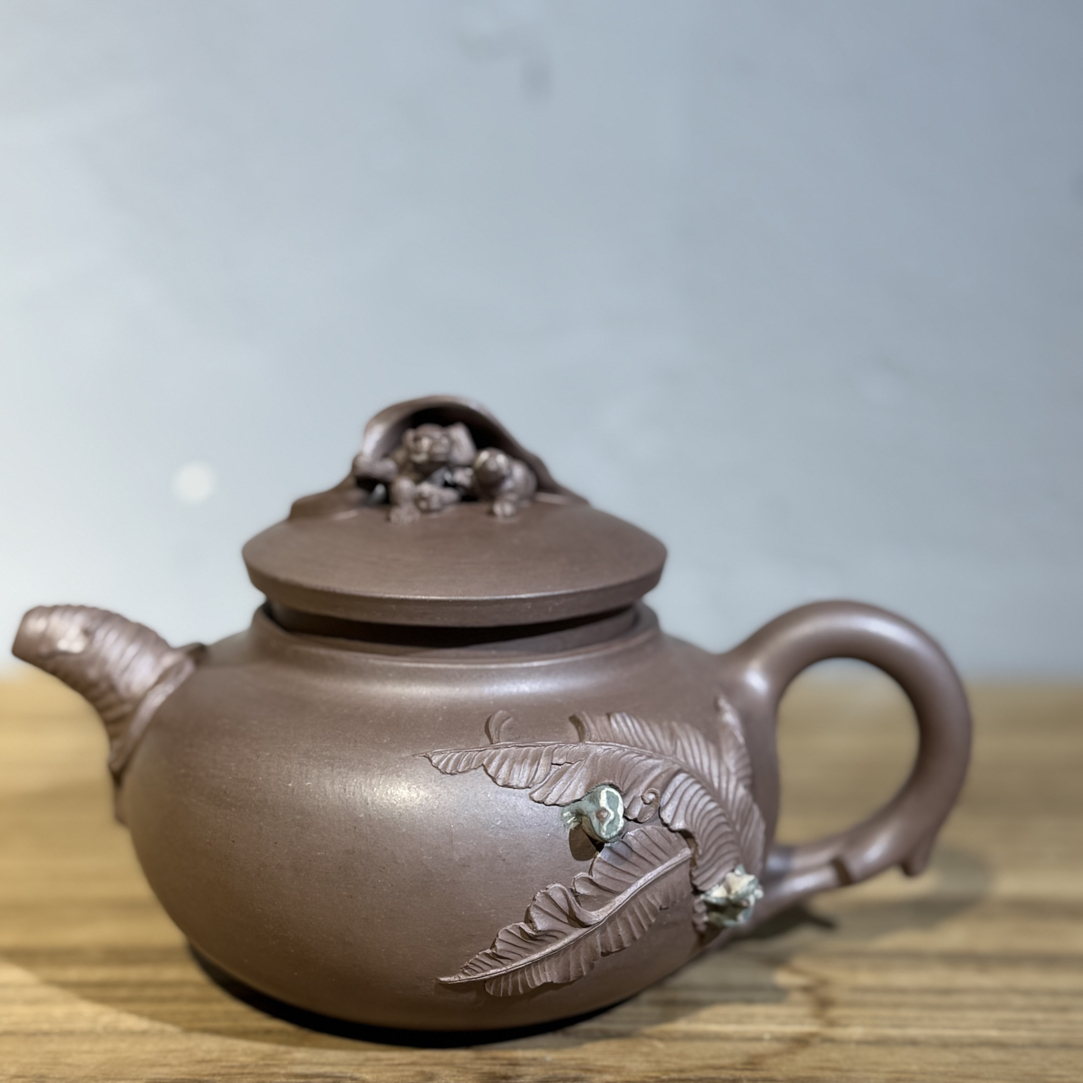 原矿底槽清300毫升左右全手工精美听雨壶