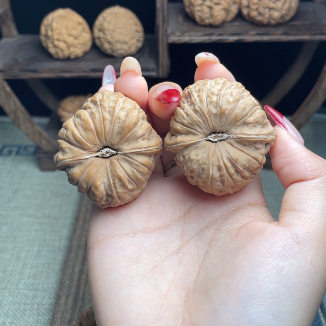 文玩核桃吊坠南瓜顿43 全品白茬克重48克