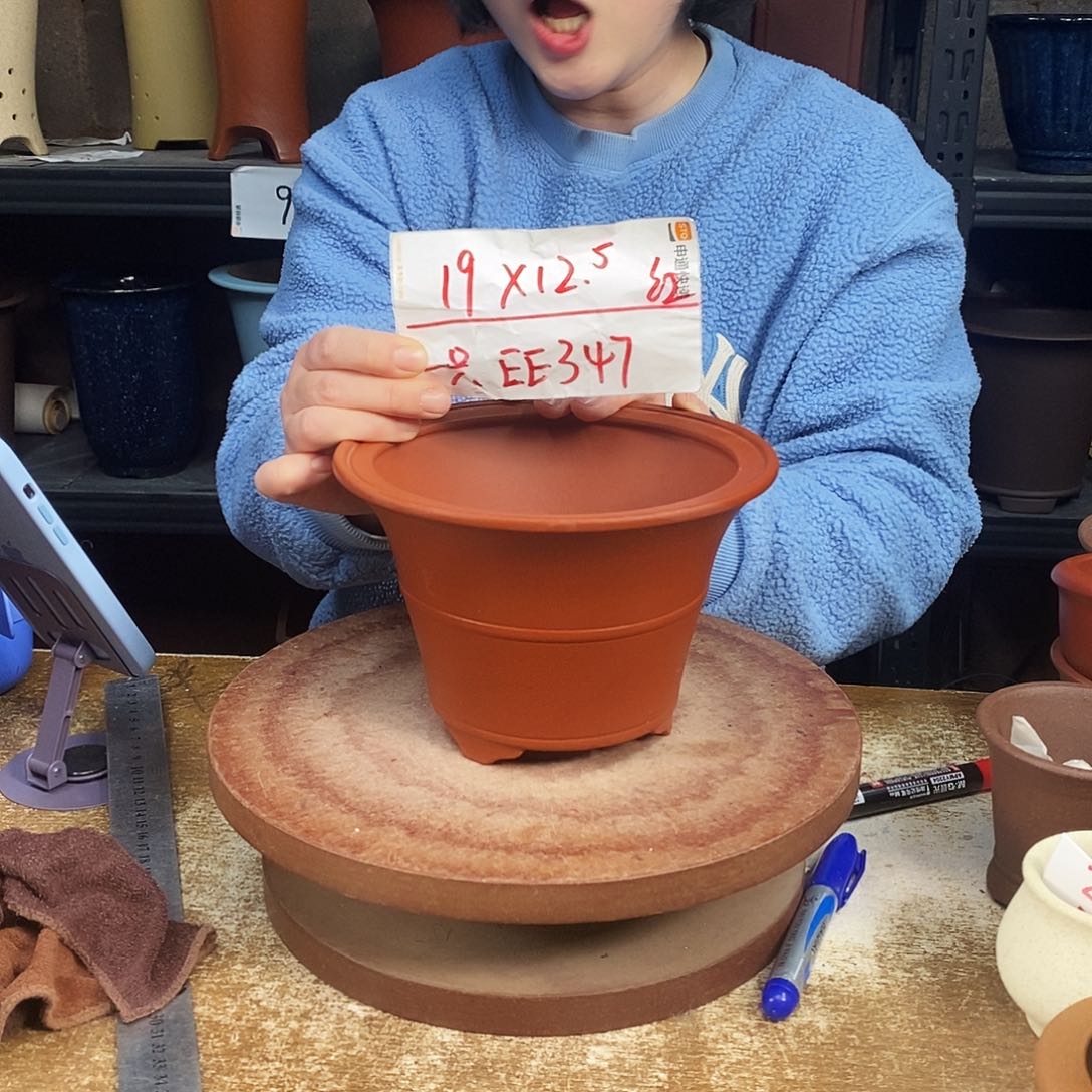 紫砂紫砂花盆一只EE347