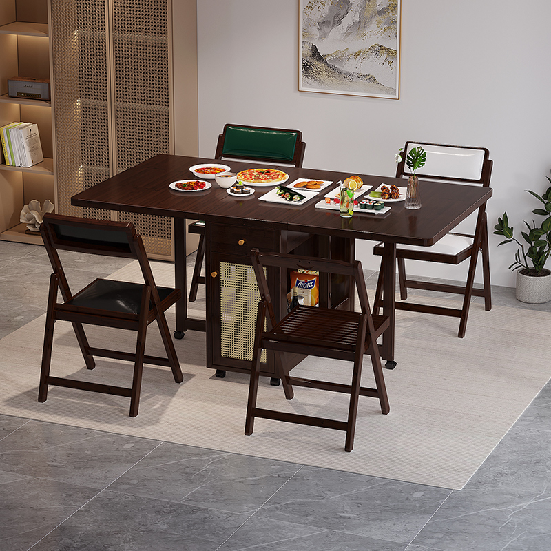 【艾芮特】折叠桌整装发货免安装家用简约方形吃饭小户型省空间餐桌