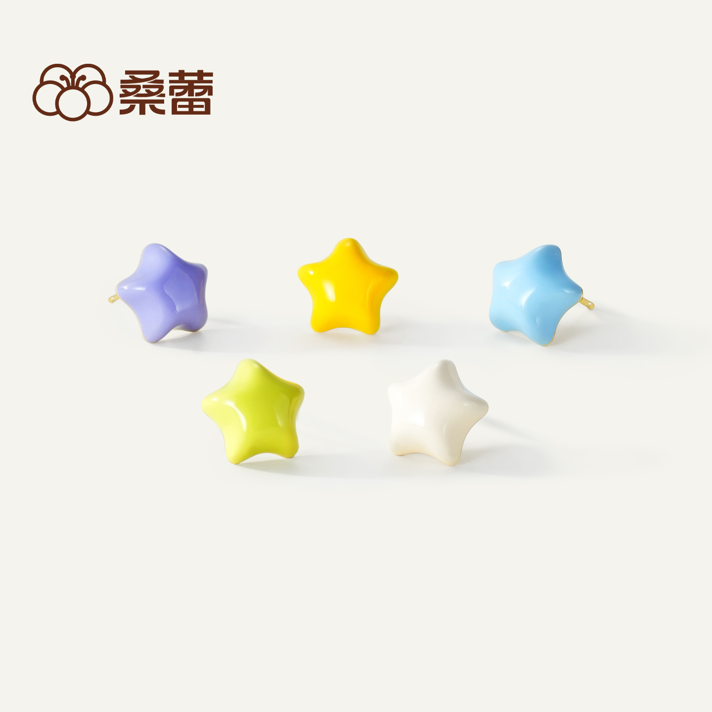 Social Talent/桑蕾 合金珐琅耳饰  【小糖星】小众高级感星星耳钉商品图