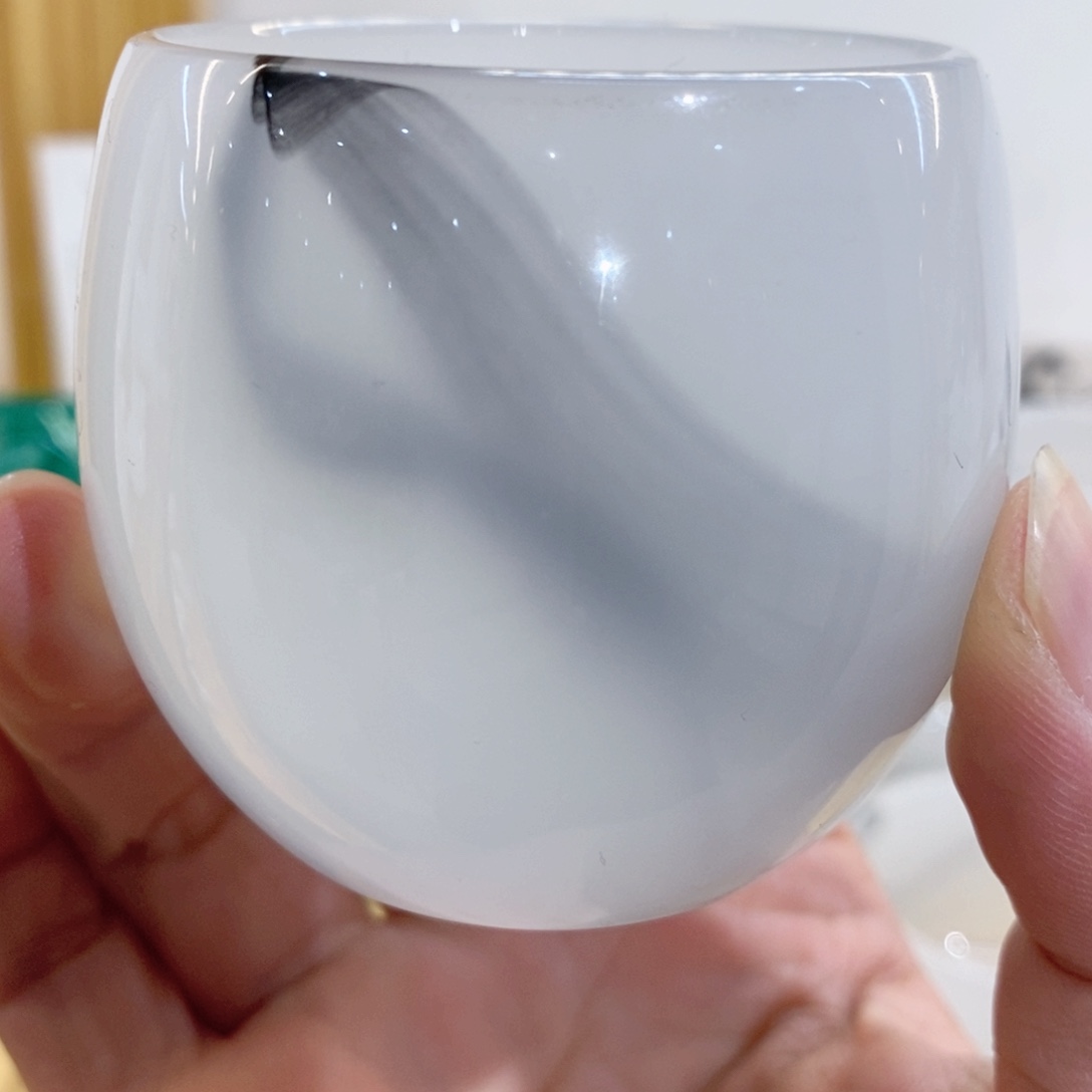 水墨色琉璃主人杯