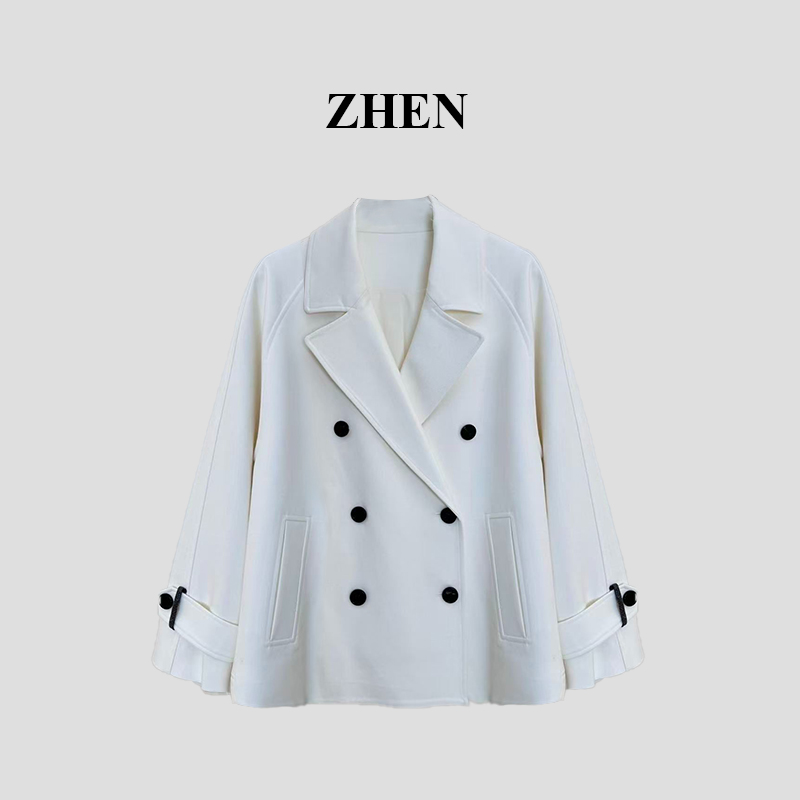 【ZHEN】25K01539 2025气质显瘦时尚百搭上新小众设计感外套