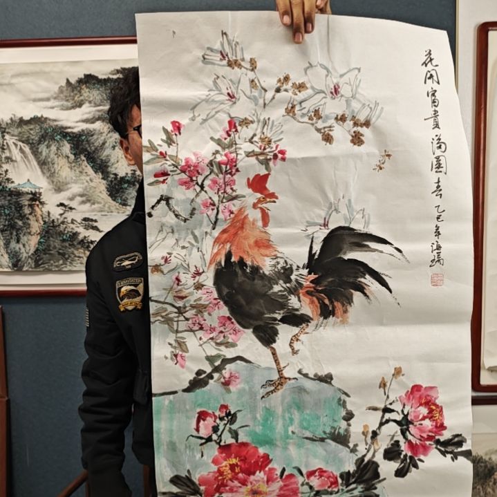 国画贾海瑞老师现场定制