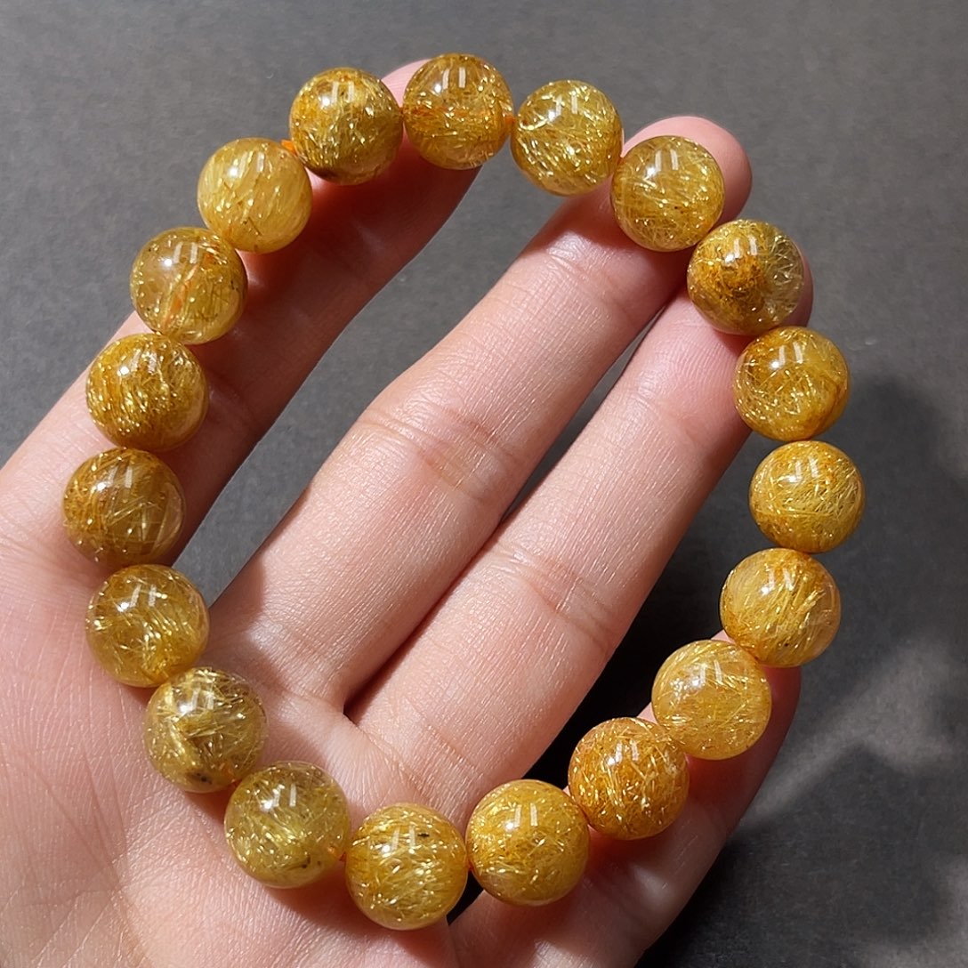 岁***好未镶嵌手串发晶烟花钛