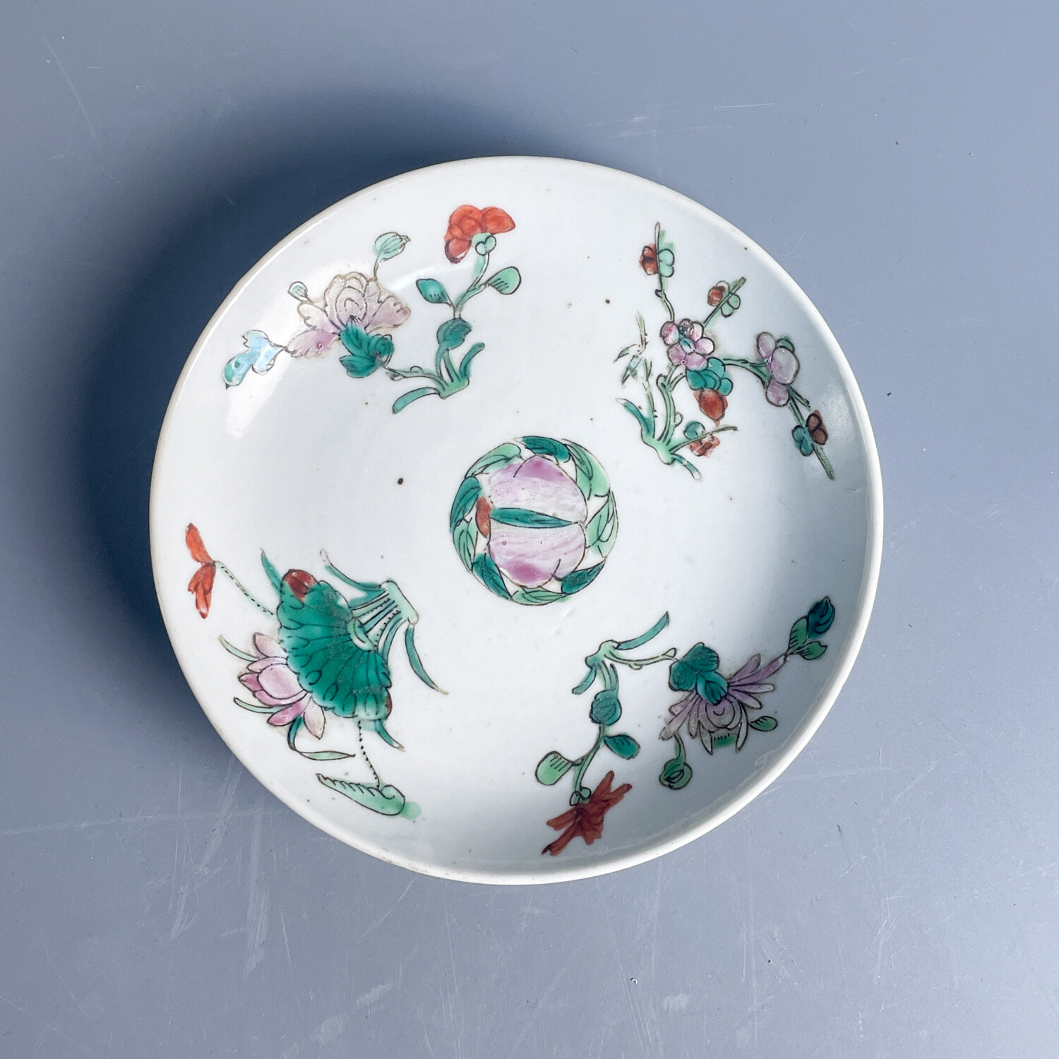 清光绪粉彩四季花卉纹盘-M25KU003636
