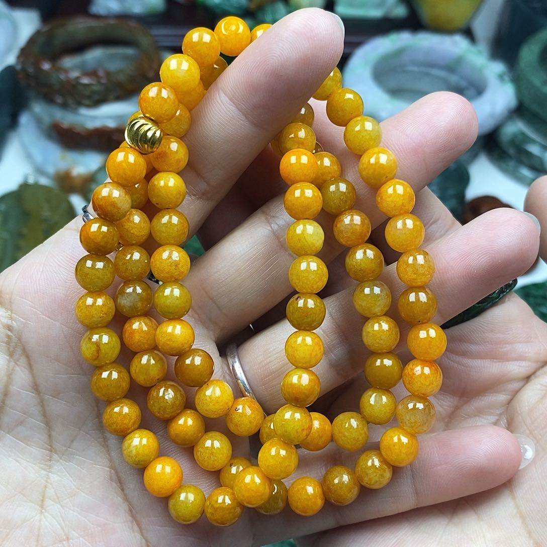 颈饰未镶嵌翡翠长项链