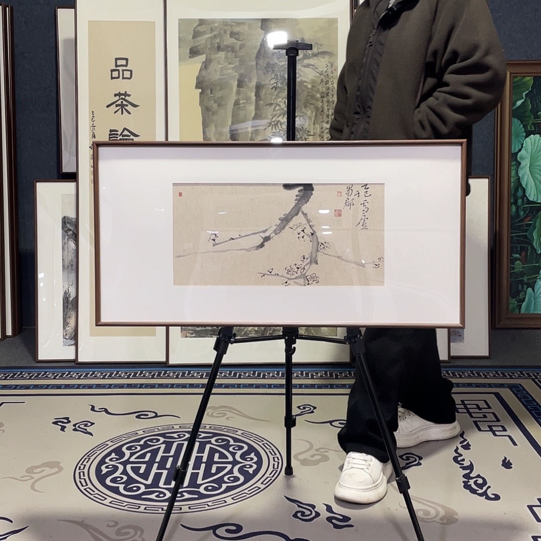 国画手绘画作品带框