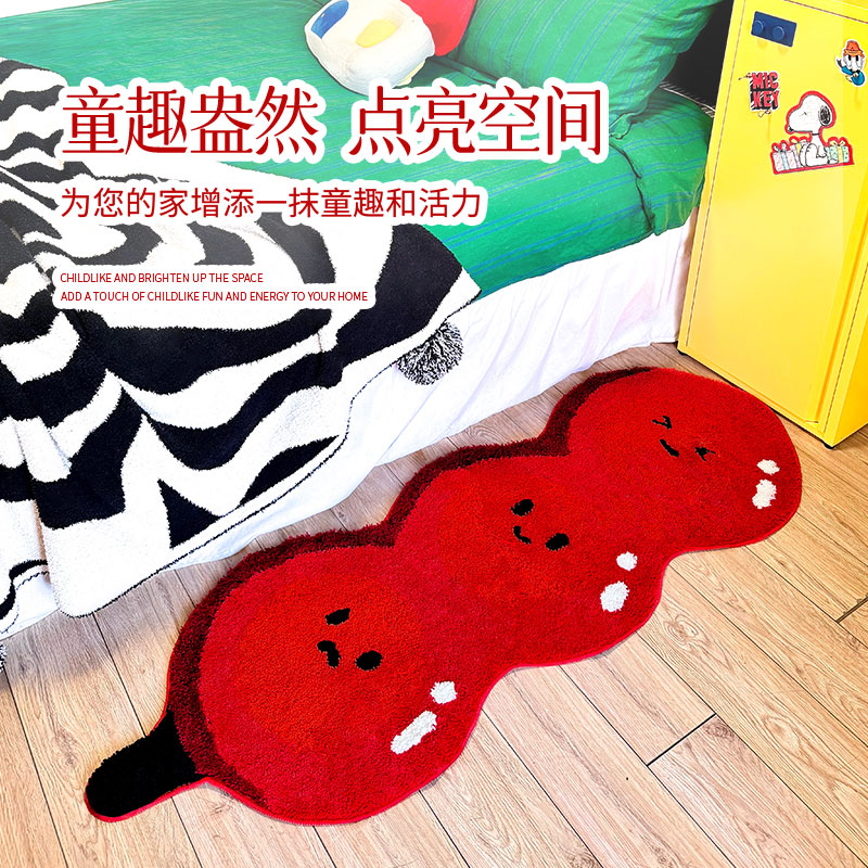 【低价同款】高级感床边毯地毯客厅2025新款沙发卧室糖葫芦长条加厚