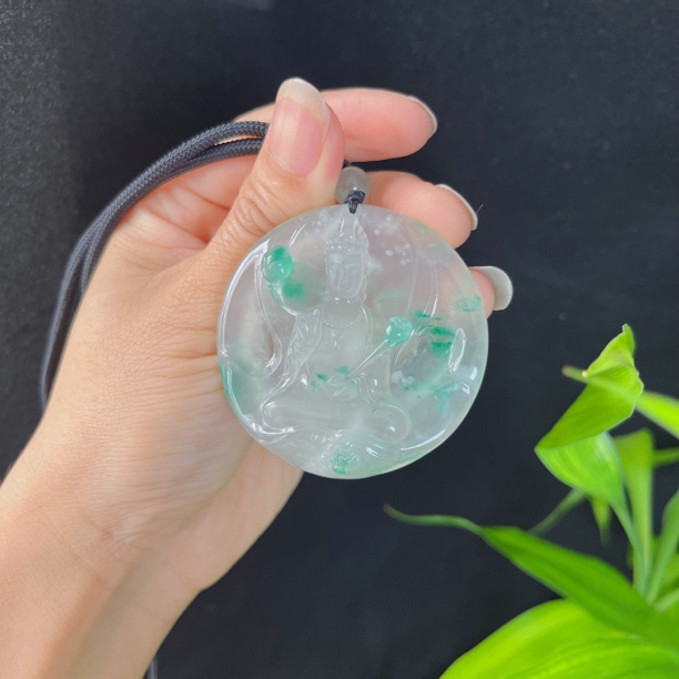 石英质玉 精品雪花棉观音