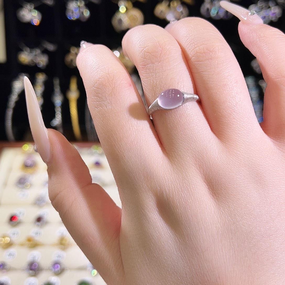 银S925镶嵌戒指萤石