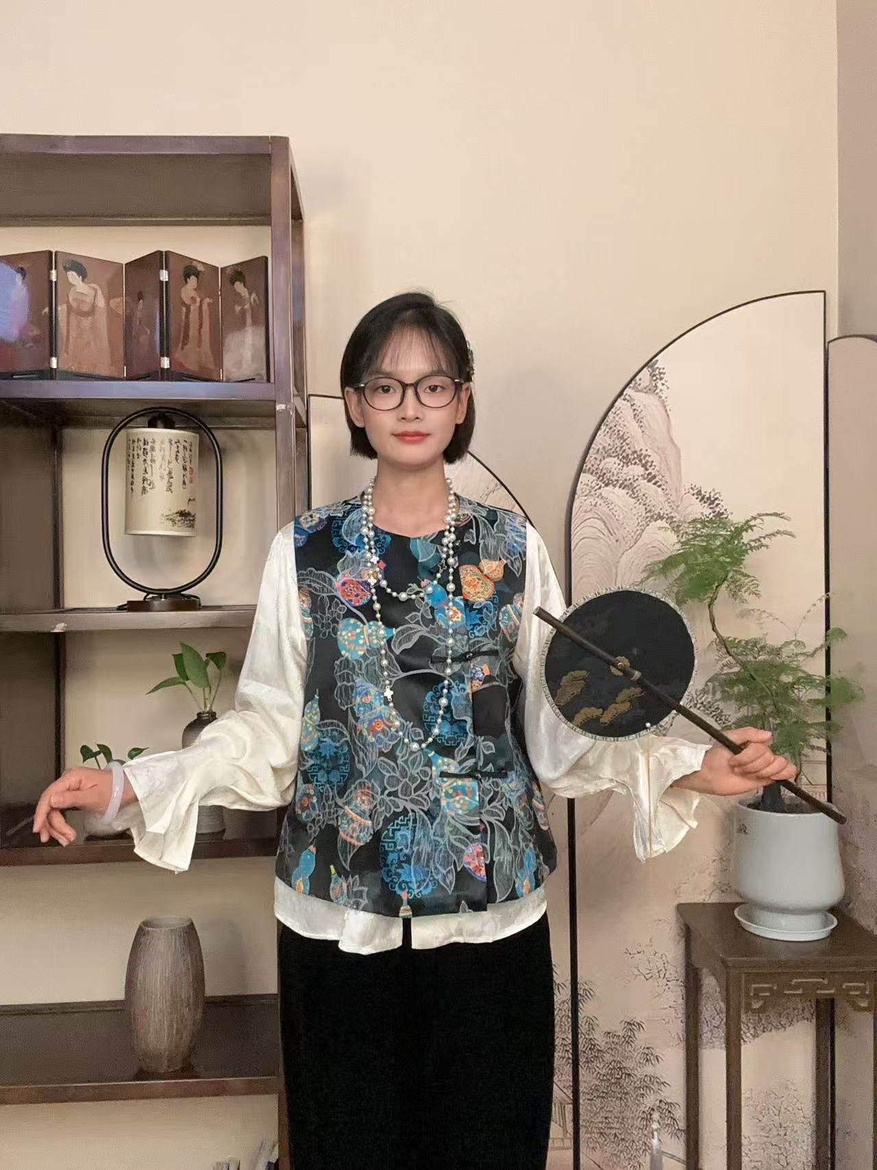 （七彩葫芦）2025早秋新款新中式国风马甲