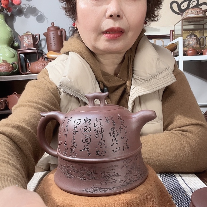 紫泥茶壶原矿紫砂壶