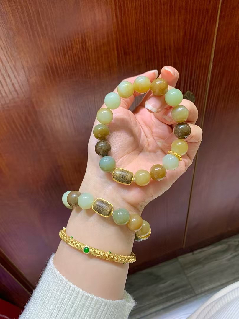 天然和田玉莫兰迪多宝多彩老型手链