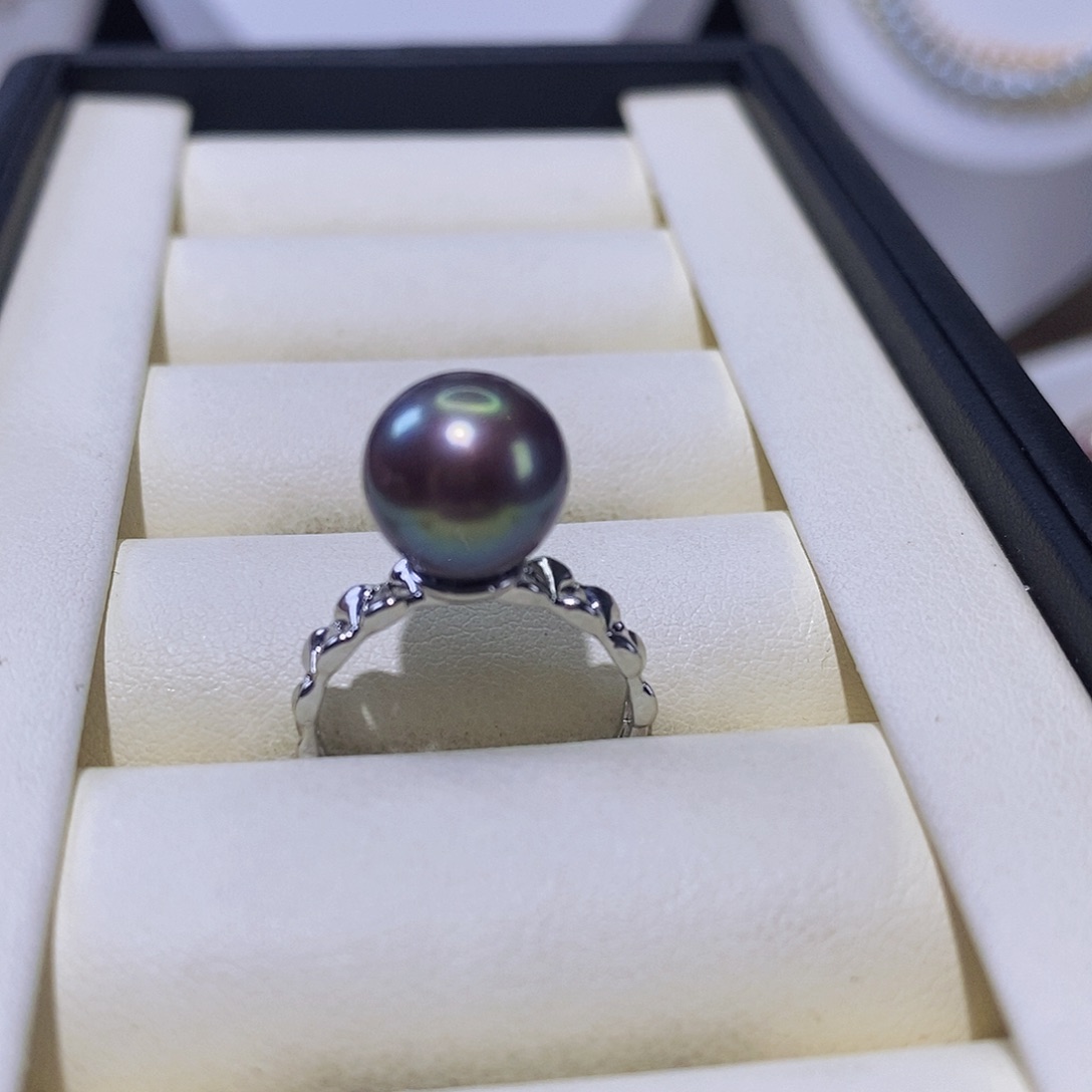 淡水珍珠戒指合金
