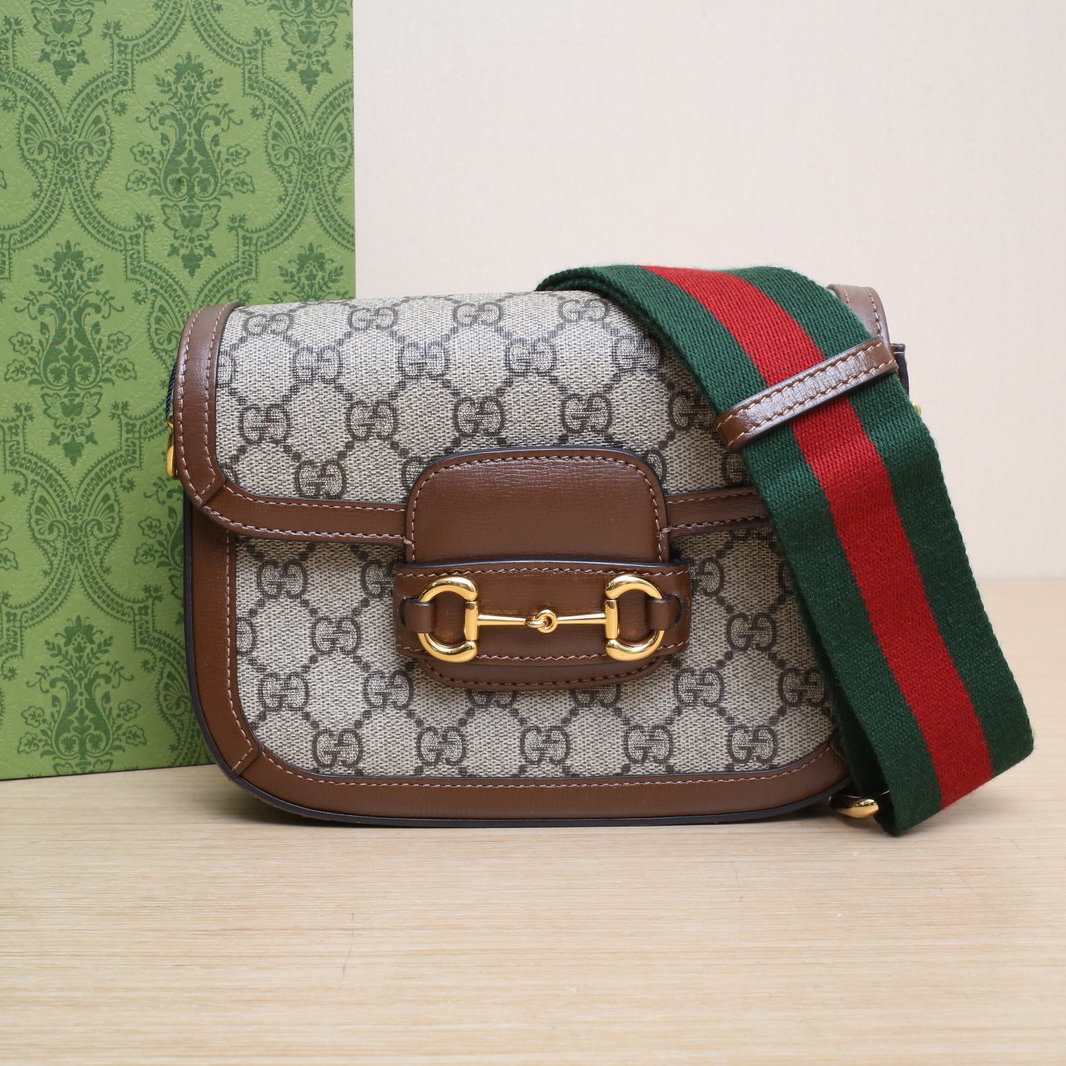 95新 GUCCI/古驰 【娇】马衔扣1955马鞍包20.5可拆卸双肩带 499942