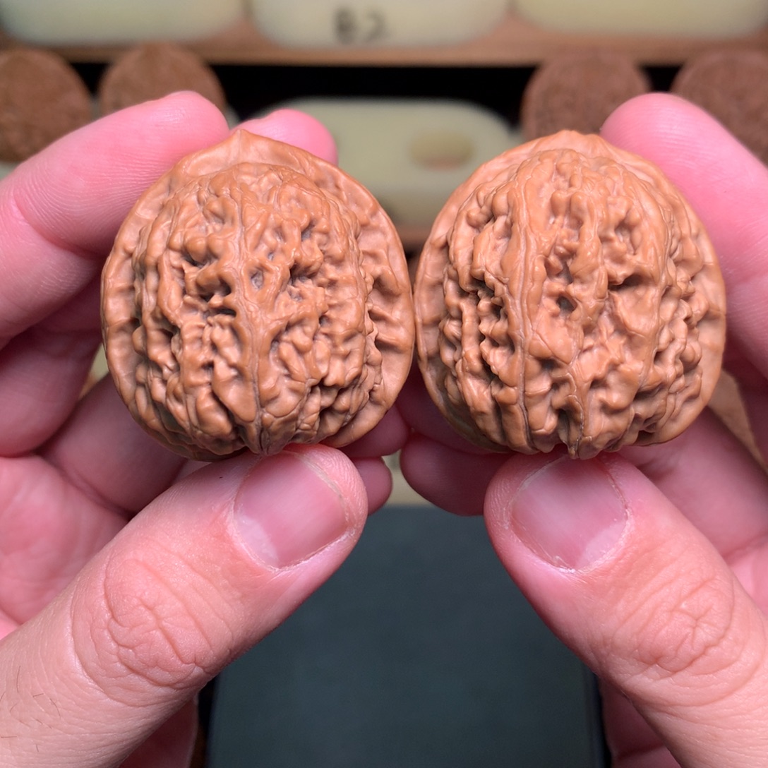 吊坠文玩核桃39边40肚蓟县凤凰台全品44g