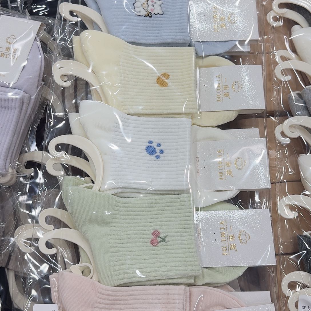 女士彩色系休闲袜10双