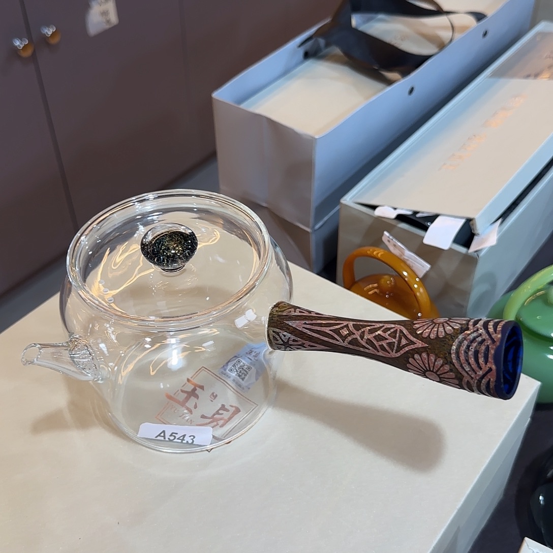 543号玉见侧把泡茶壶透明