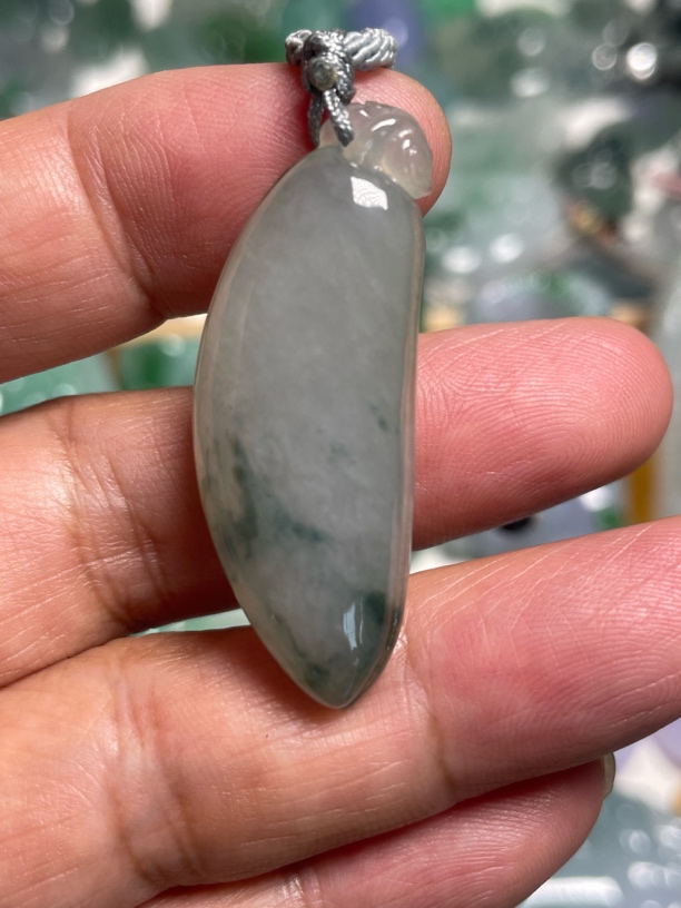 A货翡翠福瓜挂件福禄双全