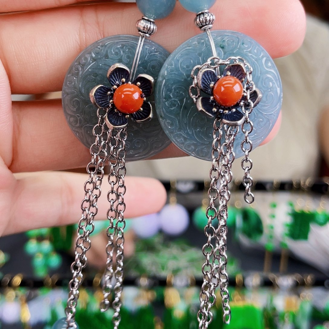 未镶嵌翡翠耳饰饰品