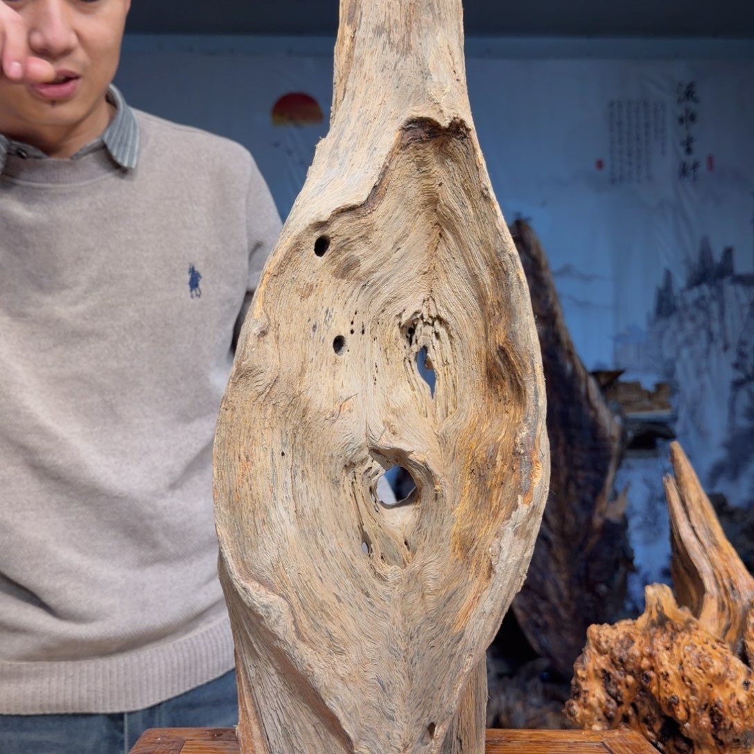 来***网木三丰琥珀木 天然摆件28