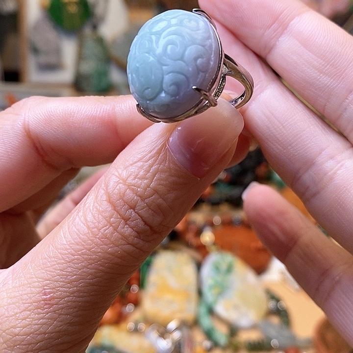 翡翠吊坠(赠链)未镶嵌戒指39