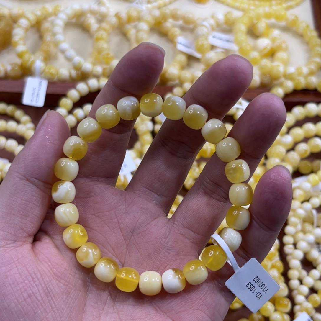 ****C蜜蜡未镶嵌珠宝奇石9mm