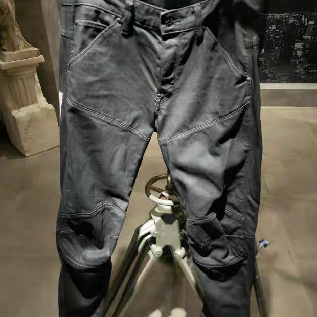 涂层高弹直筒裤防风中年牛仔裤户外棉裤秋冬