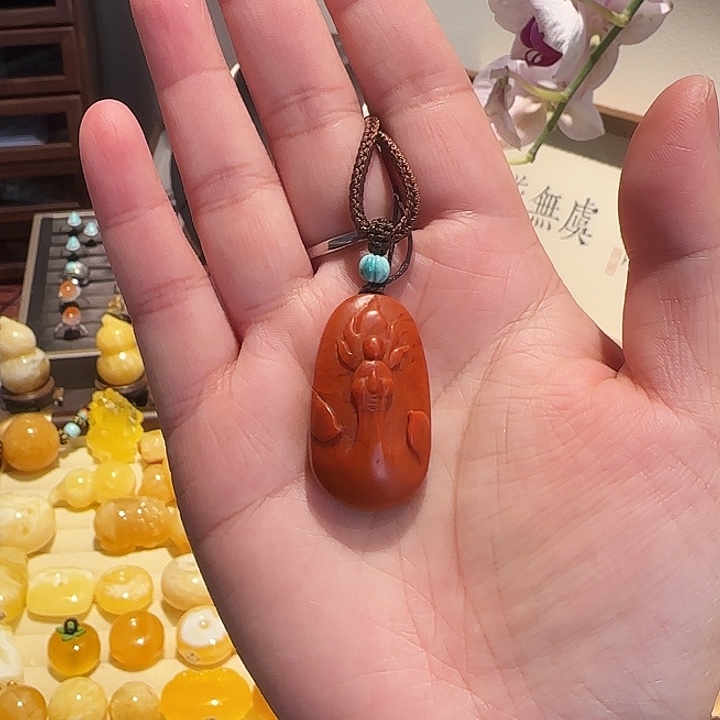 策***玛猴头核桃吊坠无相佛