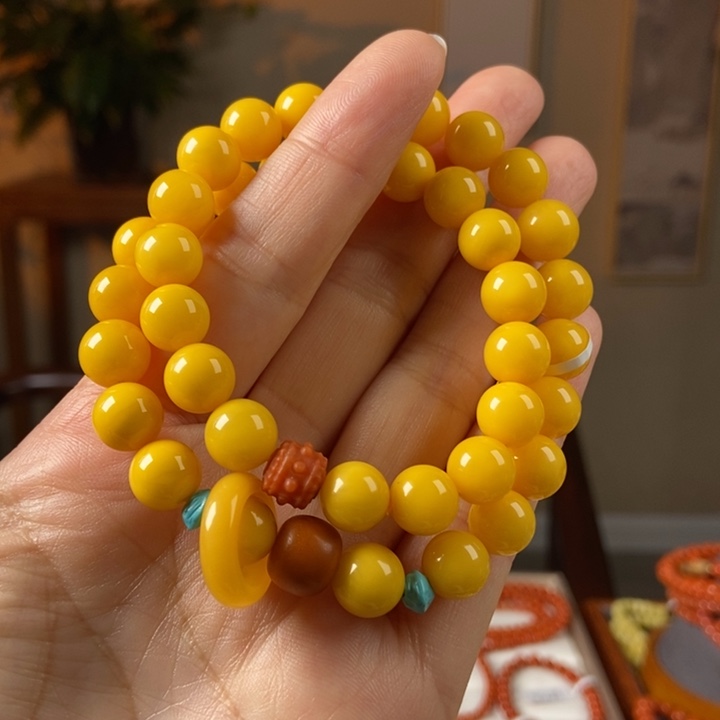 琥珀手链未镶嵌蜜蜡手串9+