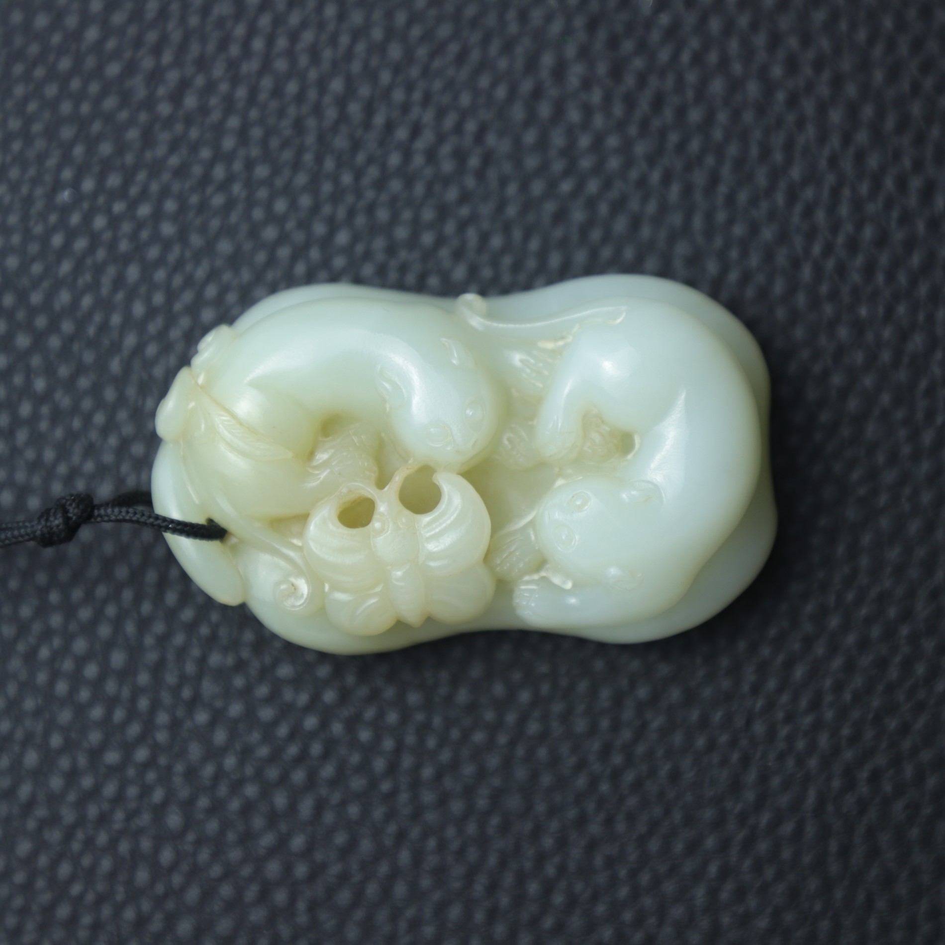 TCWWA08663清晚和田白玉家大业大把件