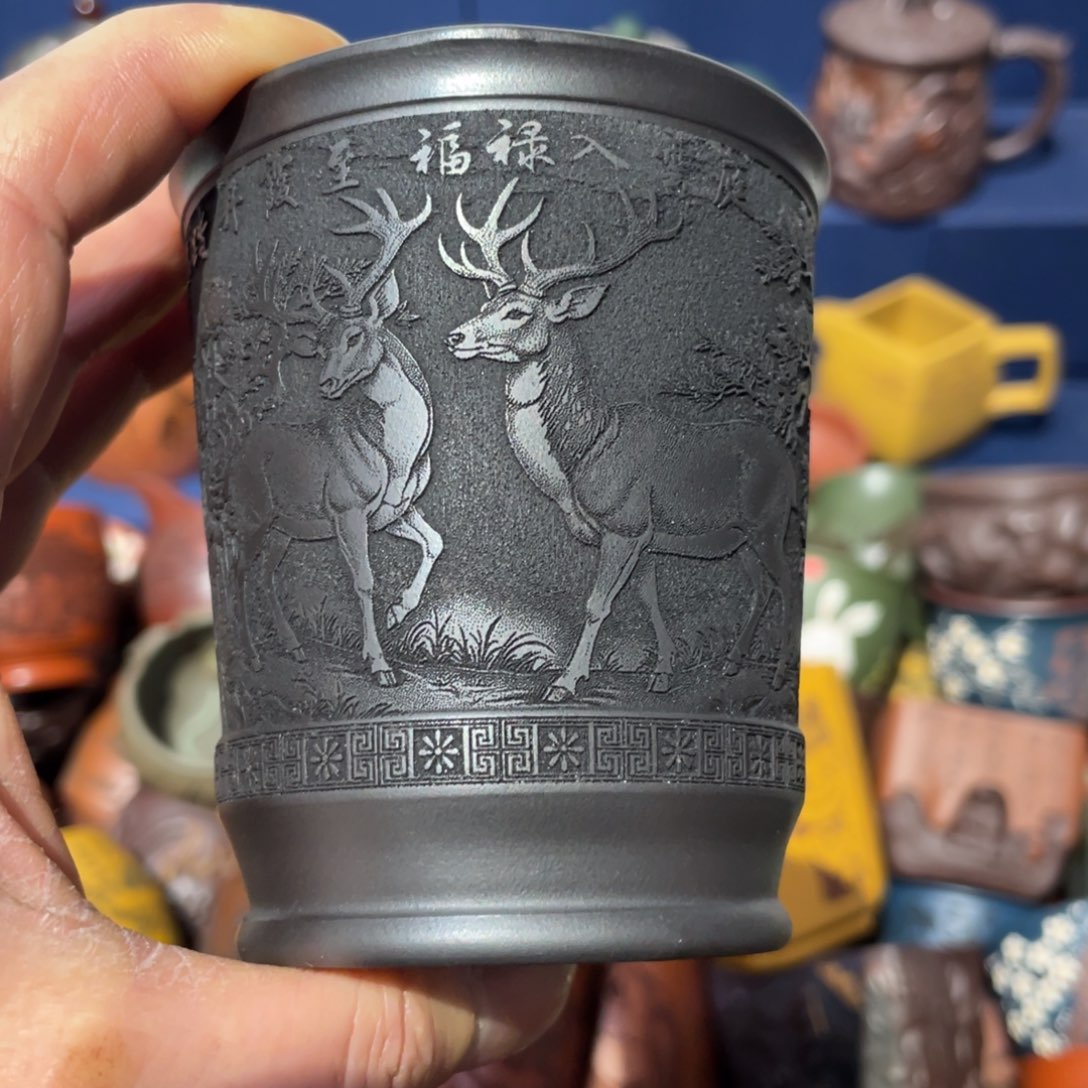 原矿紫砂手工主人杯