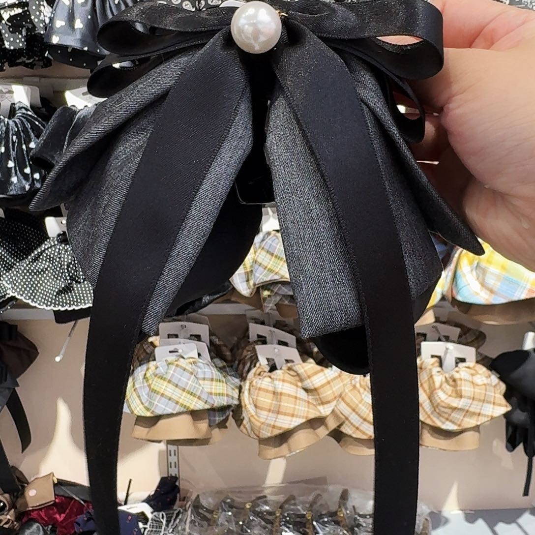 皮质非金属灰色马尾抓夹