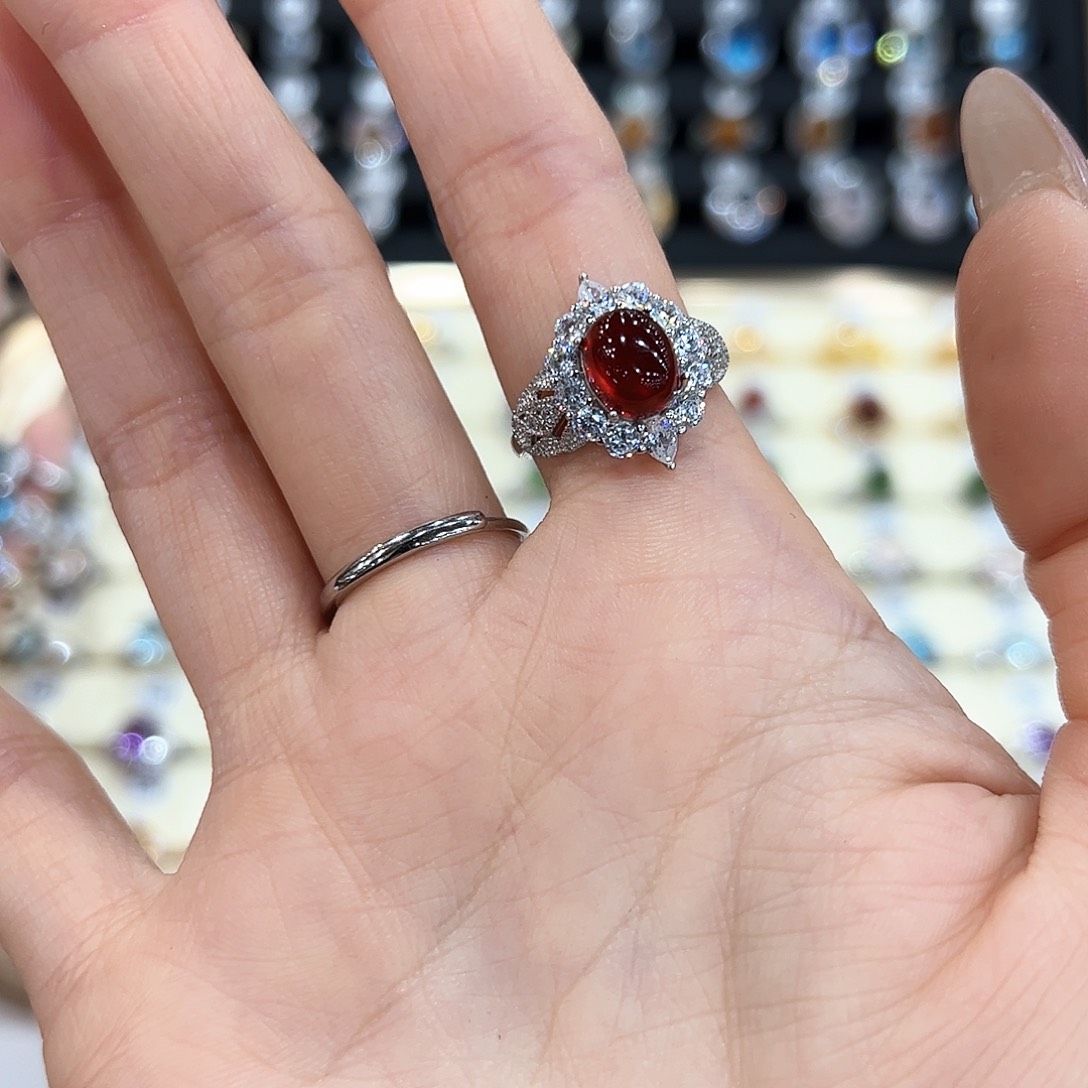 水晶金色拖不保色介意慎拍银托不掉色银S925镶嵌k***