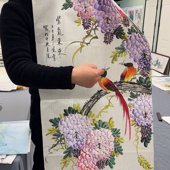 国画我们一起加油努力