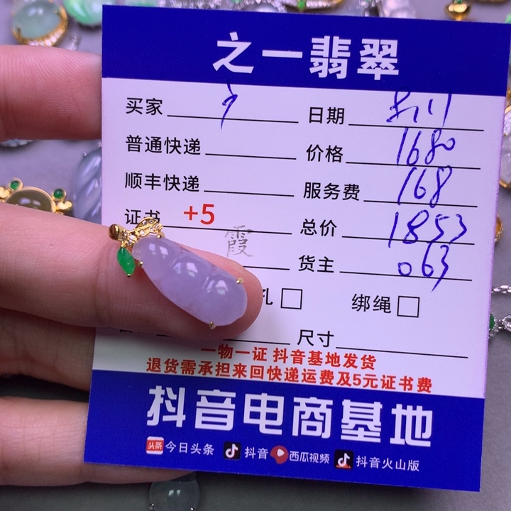 翡翠18K金镶嵌颈饰广****y