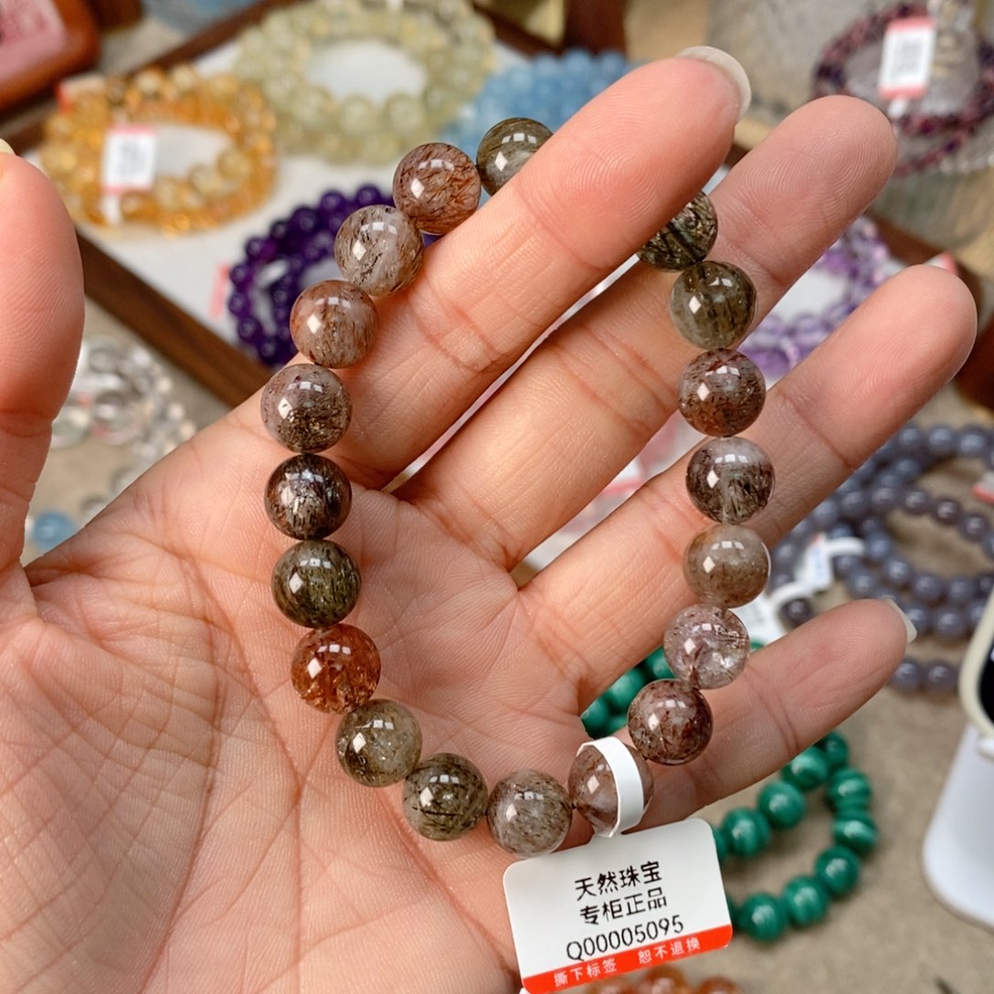 未镶嵌水晶手链黑金超9.5