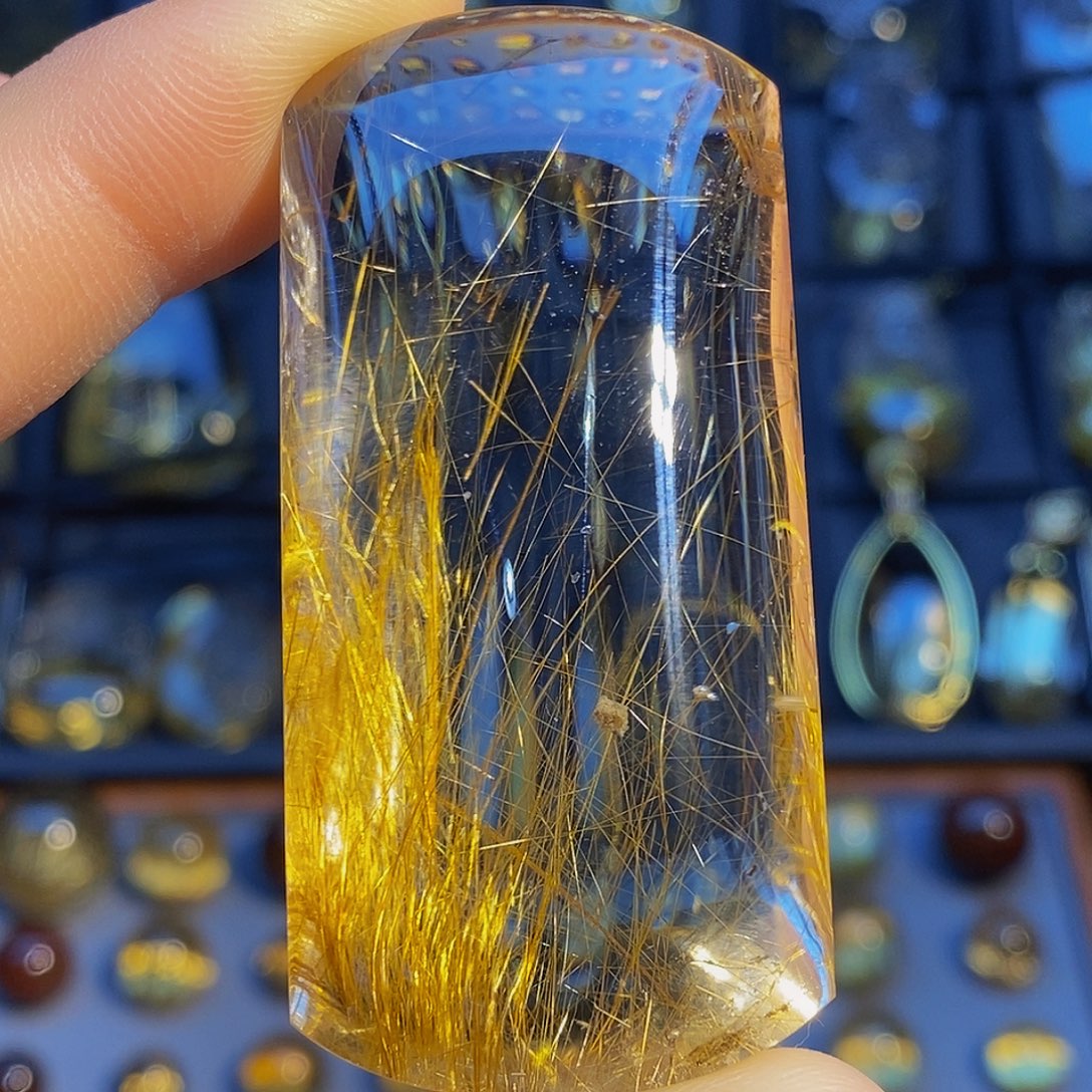 颈饰未镶嵌水晶天然发晶无事牌吊坠