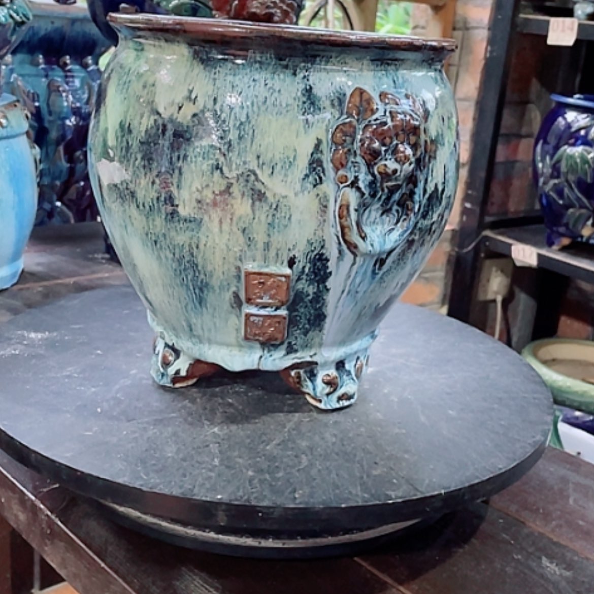 【闪购商品】青**林中国风柴烧花盆