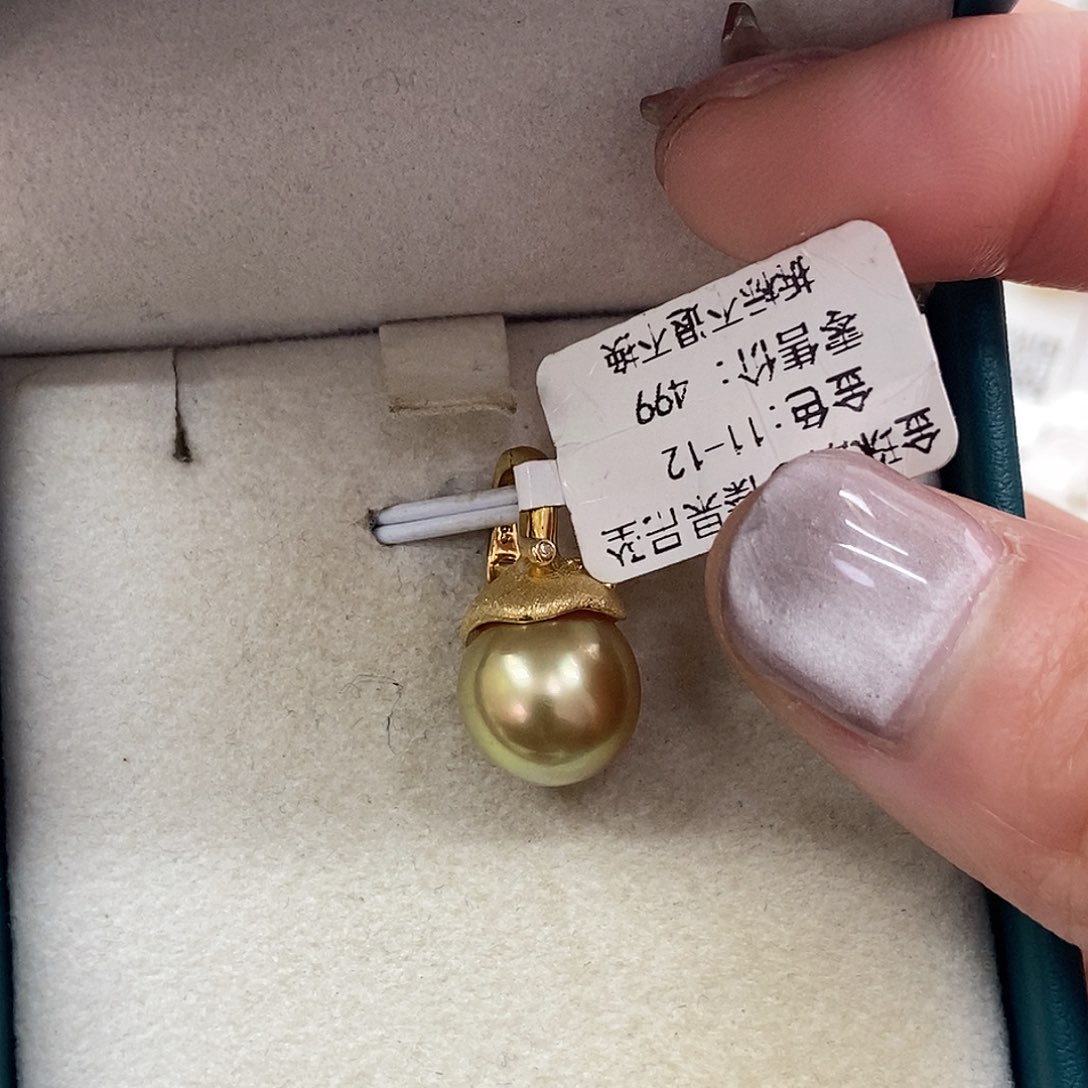 银S925镶嵌吊坠(不含链)海水珍珠@@D0023