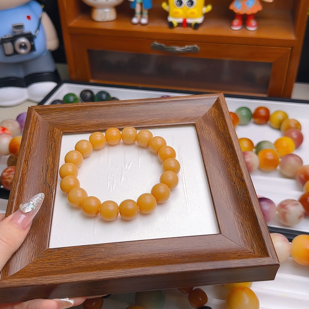 菩提根/象牙果手串卡12干磨落地果苹果珠形