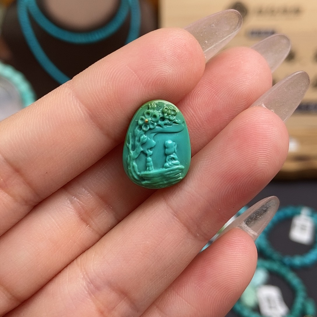 绿松石雕刻未镶嵌