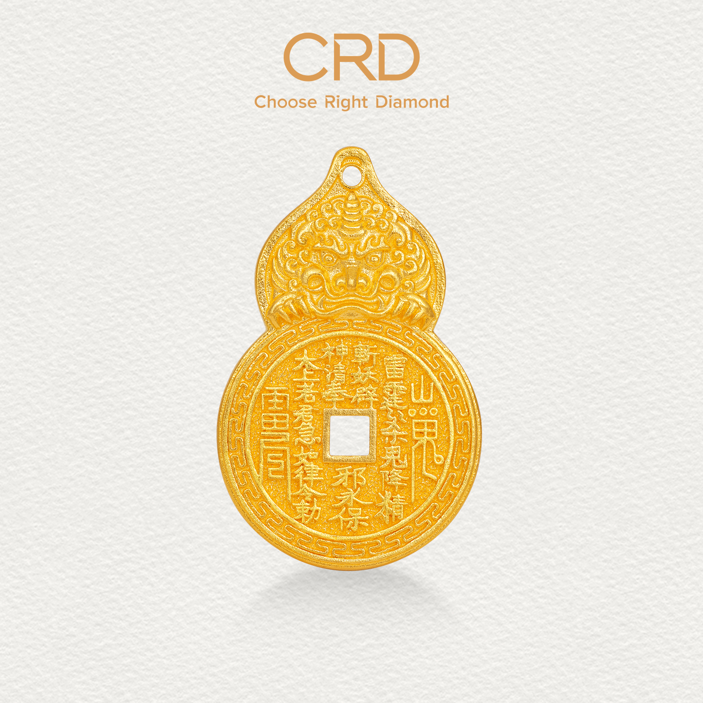 CRD克徕帝葫芦足金金币古法黄金貔貅山鬼花牌足金999投资计价收藏